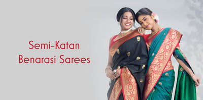 Semi-Katan Benarasi Sarees: A Blend of Tradition and Modernity