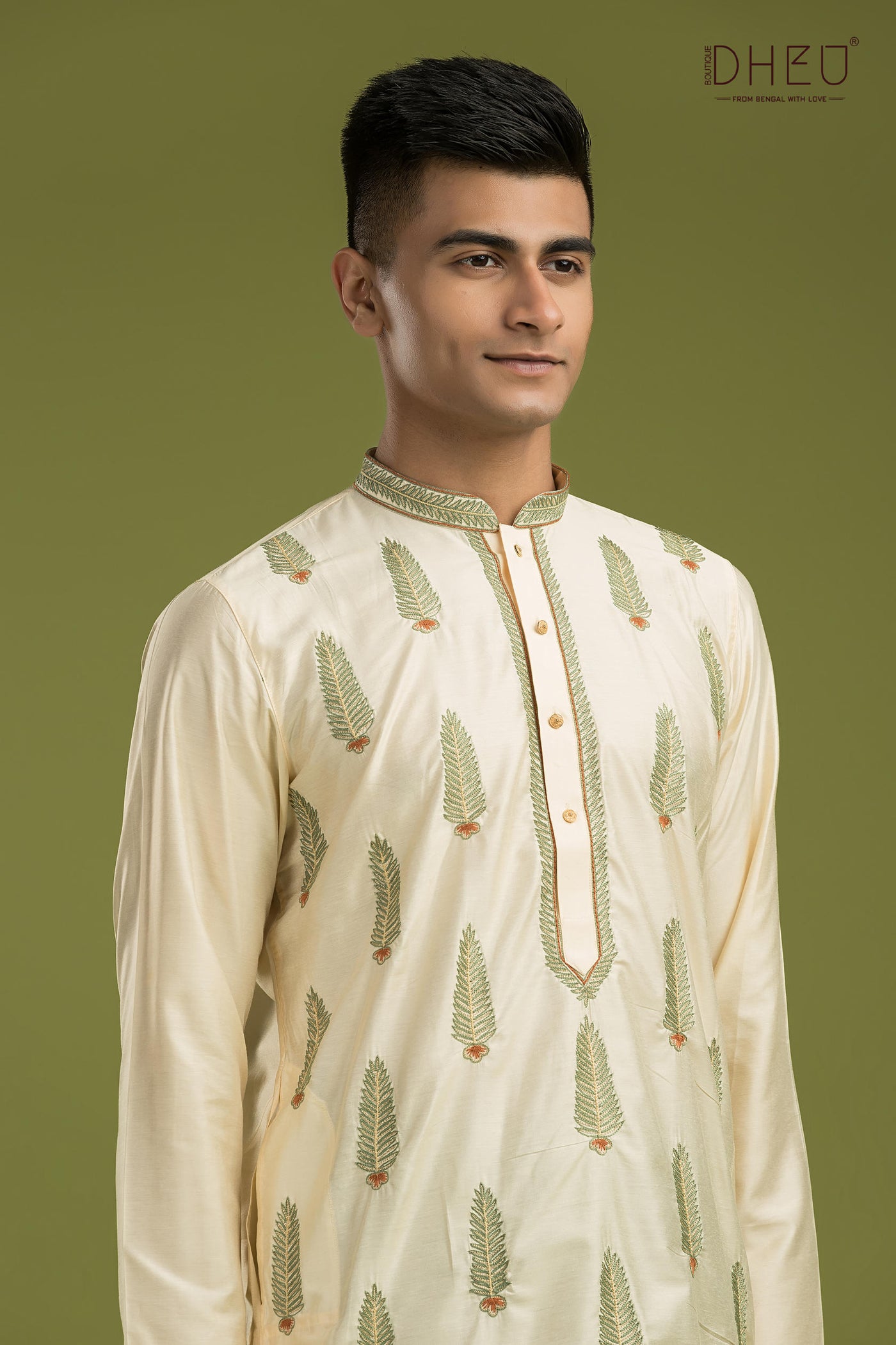 Designer Silk Kurta & Dhoti(Optional) Set