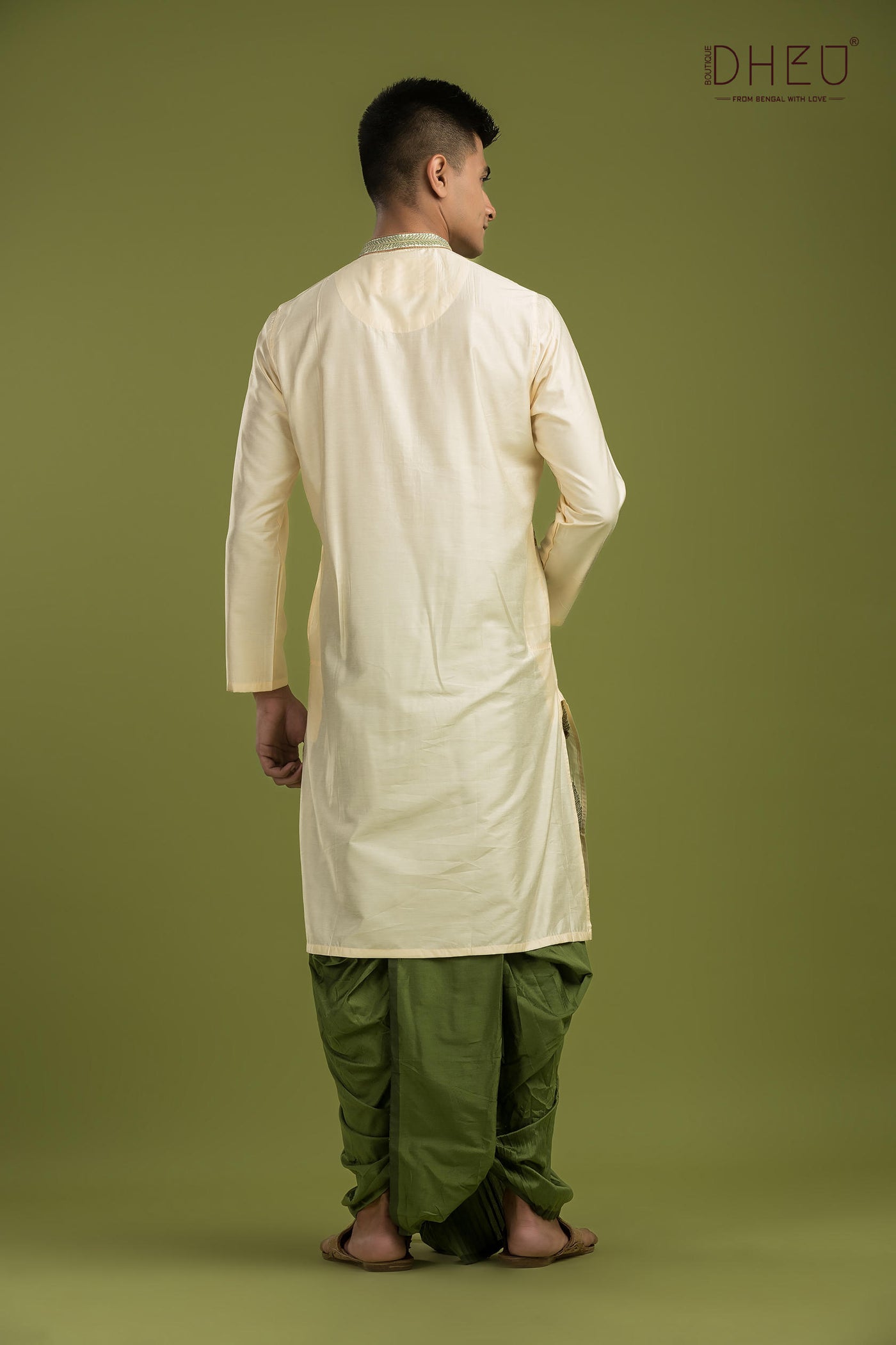 Designer Silk Kurta & Dhoti(Optional) Set