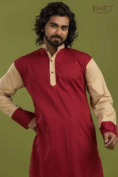 Casual Style Kurta-Dhoti Full Set