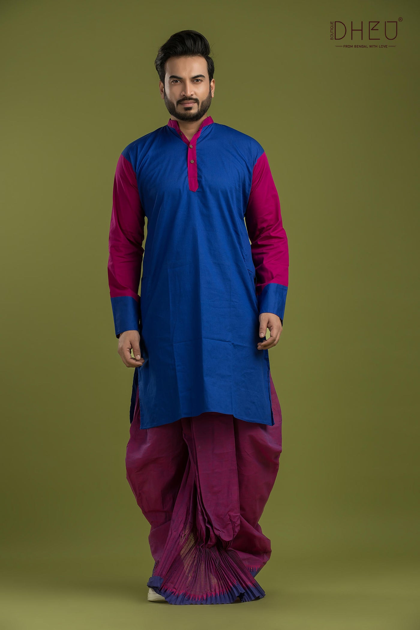 Casual Style Kurta-Dhoti Full Set