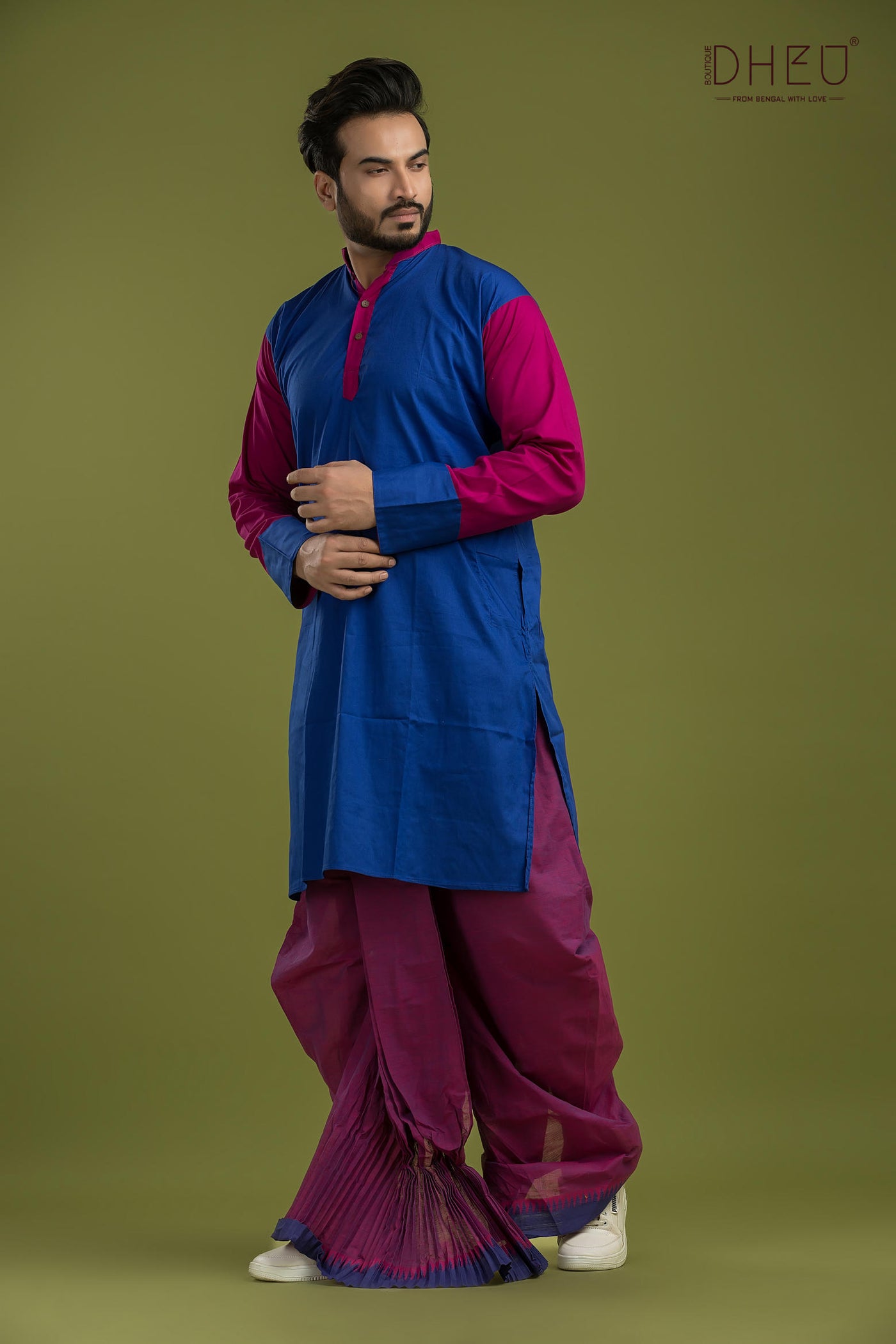 Casual Style Kurta-Dhoti Full Set