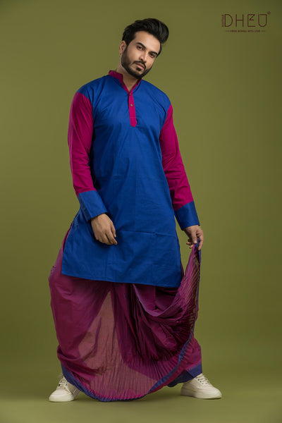 Casual Style Kurta-Dhoti Full Set