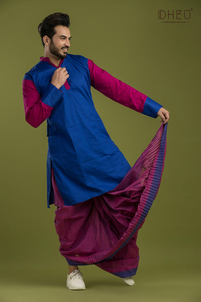 Casual Style Kurta-Dhoti Full Set