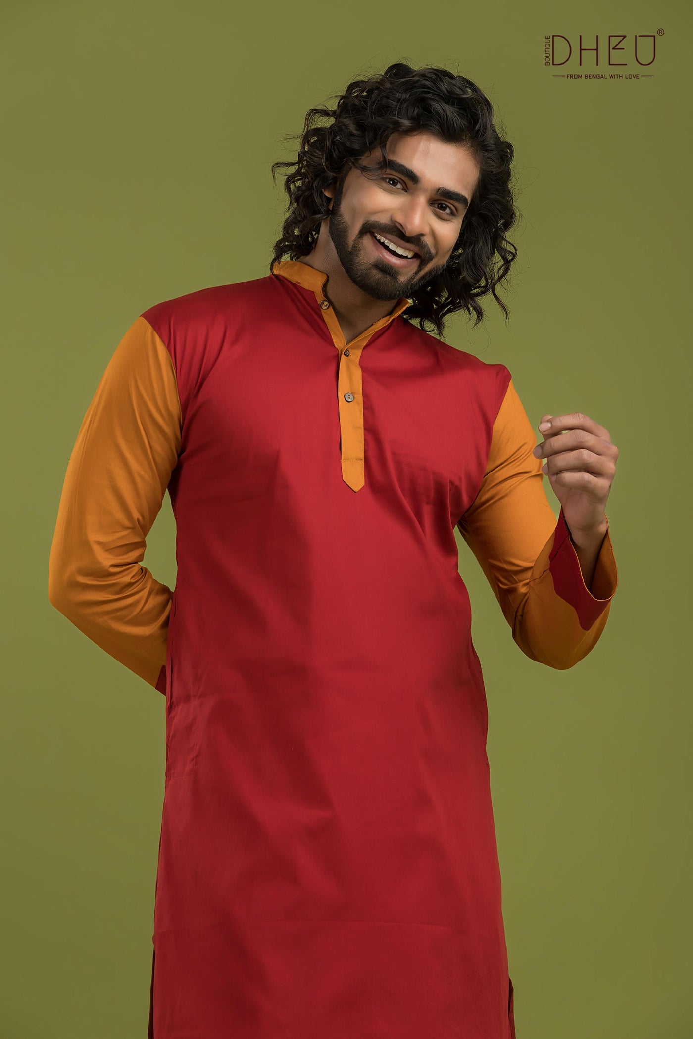 Casual Style Kurta-Dhoti Full Set