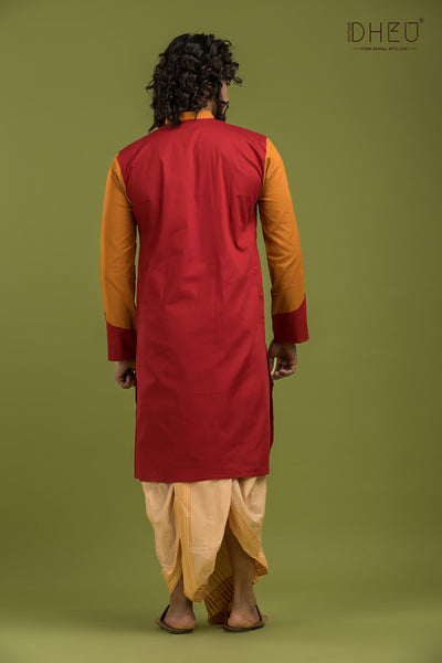 Casual Style Kurta-Dhoti Full Set