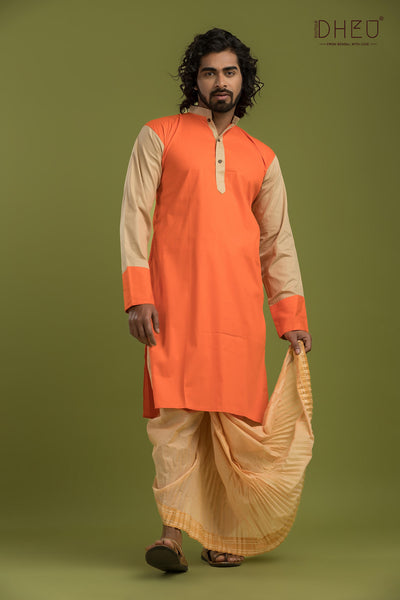 Casual Style Kurta-Dhoti Full Set