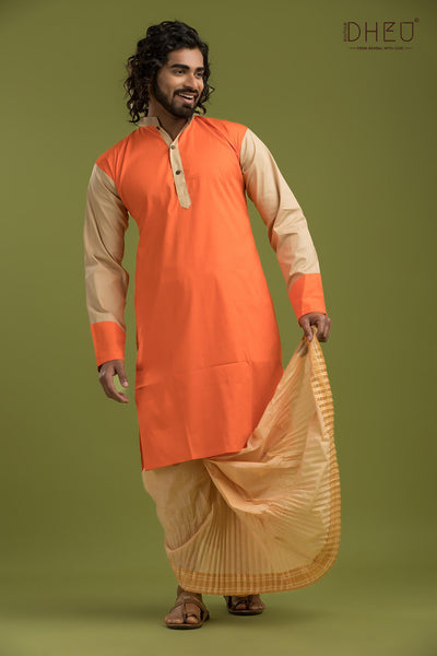 Casual Style Kurta-Dhoti Full Set