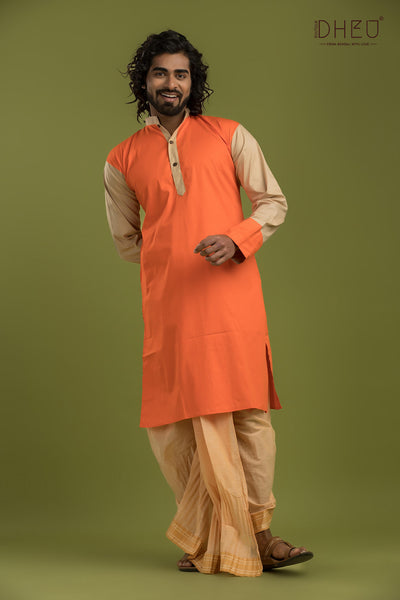 Casual Style Kurta-Dhoti Full Set