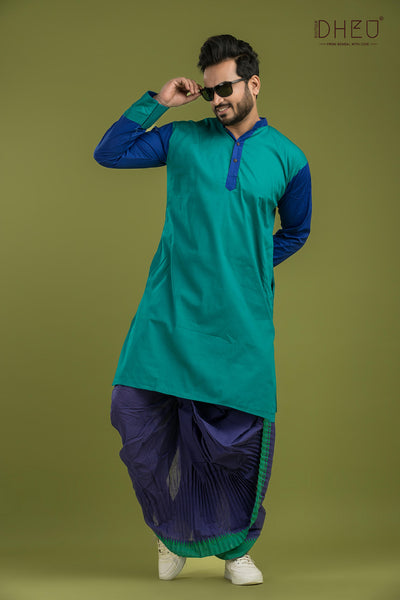 Casual Style Kurta-Dhoti Full Set