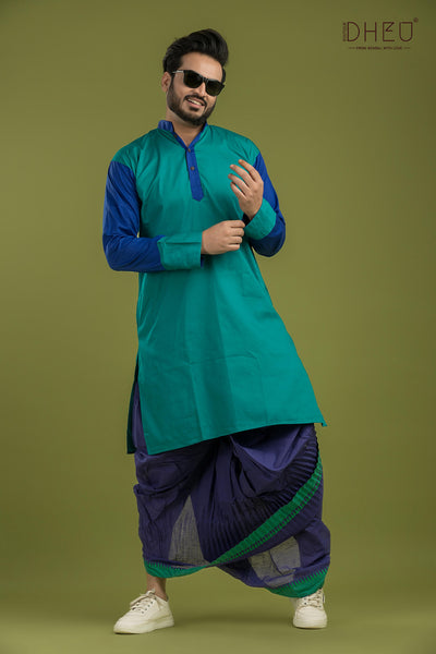 Casual Style Kurta-Dhoti Full Set