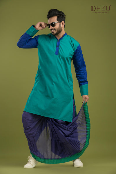 Casual Style Kurta-Dhoti Full Set