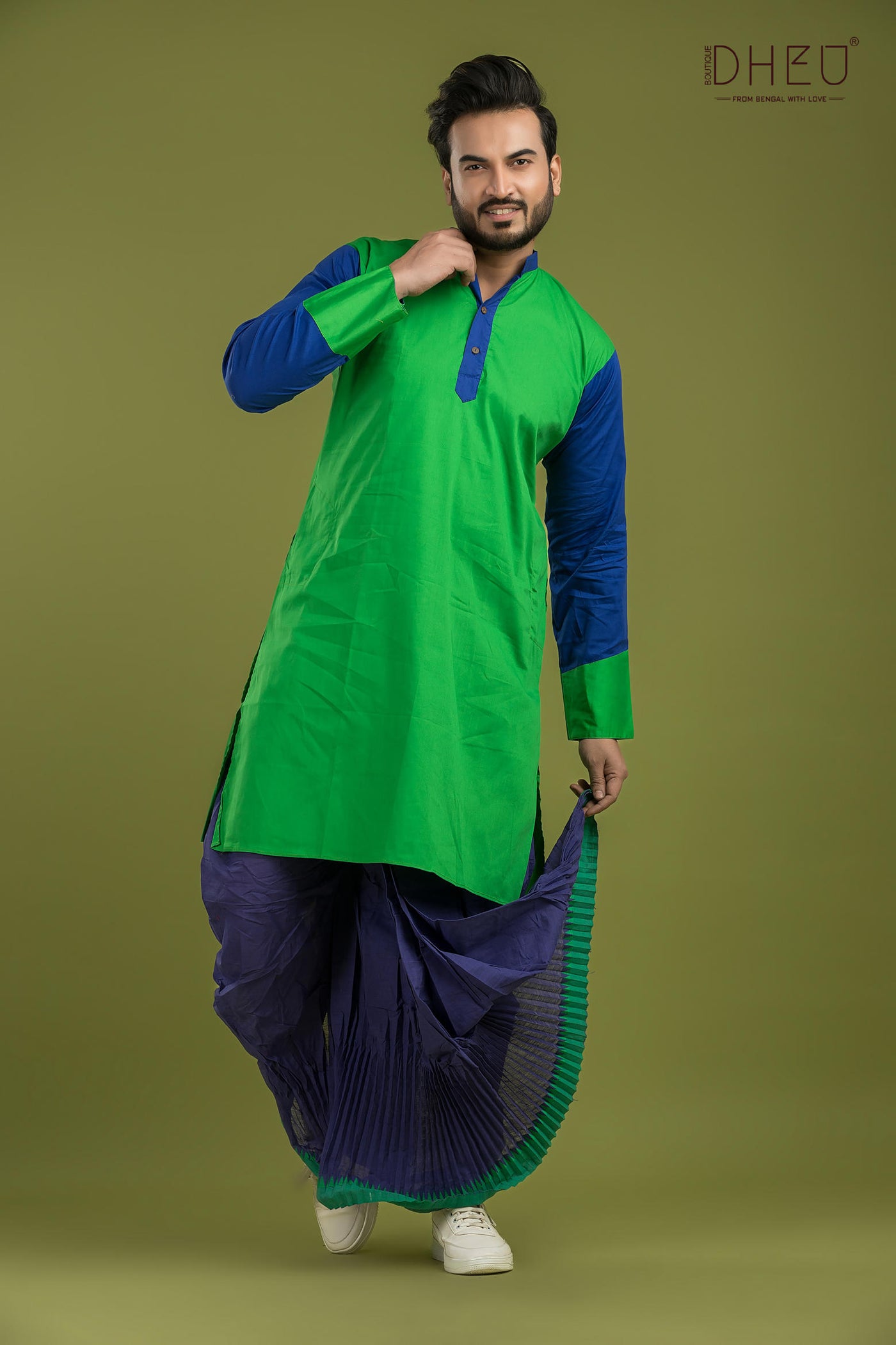 Casual Style Kurta-Dhoti Full Set