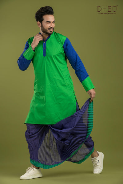 Casual Style Kurta-Dhoti Full Set