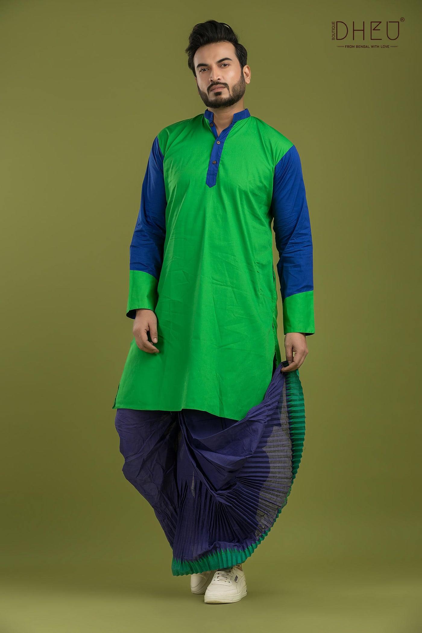 Casual Style Kurta-Dhoti Full Set