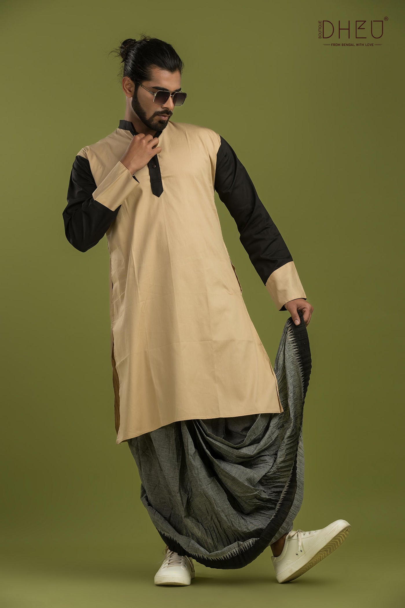 Casual Style Kurta-Dhoti Full Set