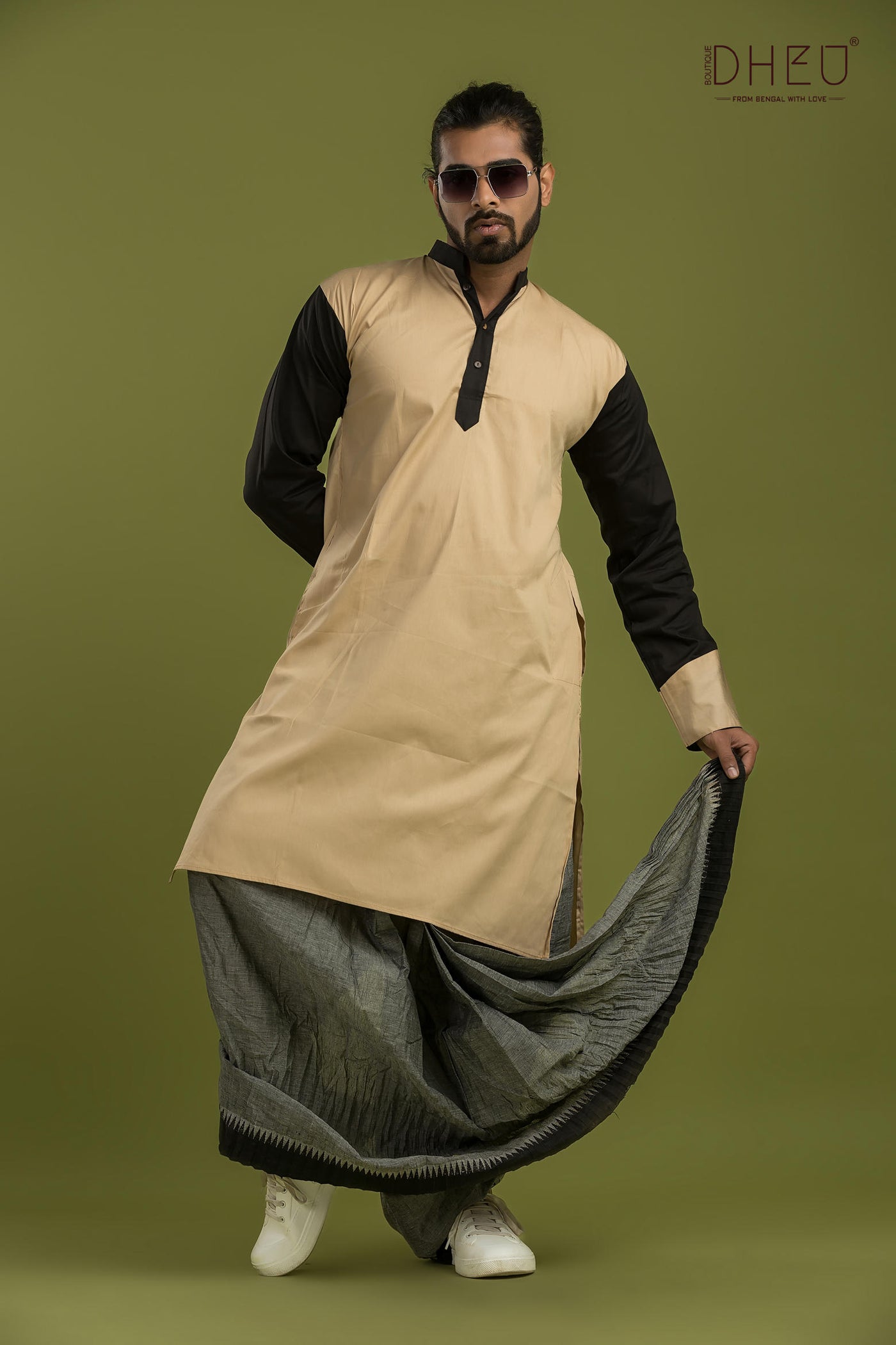 Casual Style Kurta-Dhoti Full Set