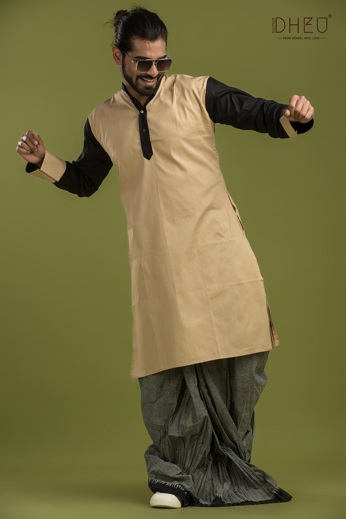 Casual Style Kurta-Dhoti Full Set