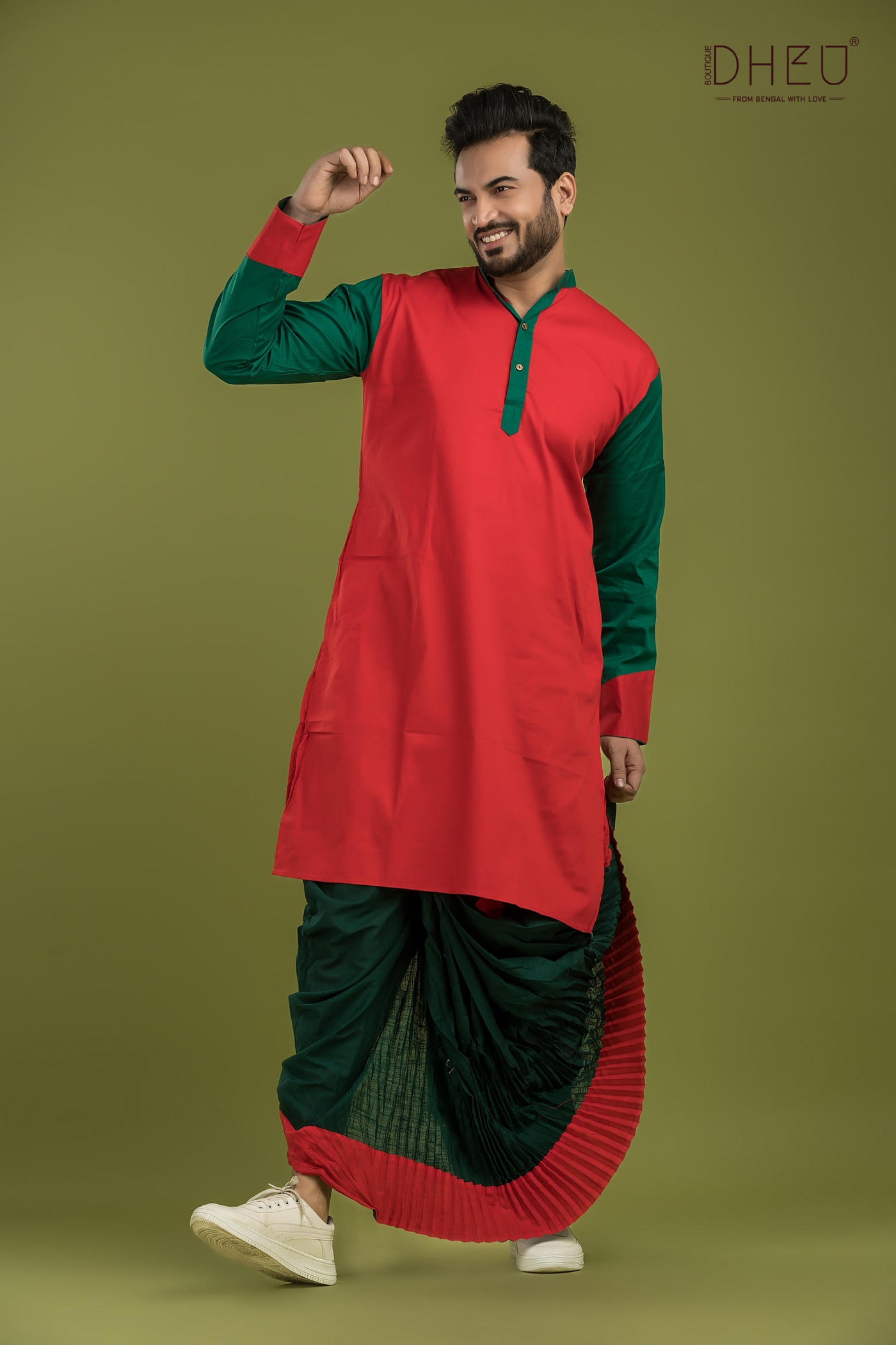 Casual Style Kurta-Dhoti Full Set