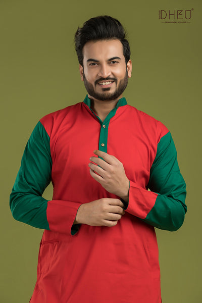 Casual Style Kurta-Dhoti Full Set