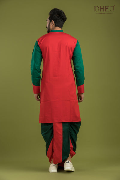 Casual Style Kurta-Dhoti Full Set