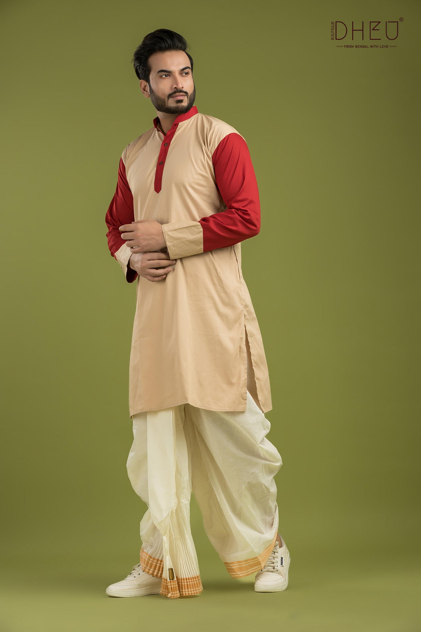 Casual Style Kurta-Dhoti Full Set