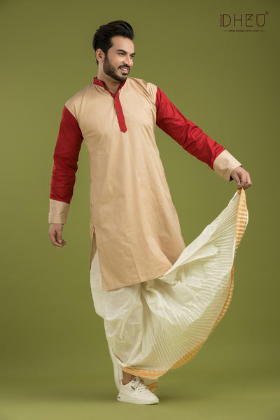 Casual Style Kurta-Dhoti Full Set