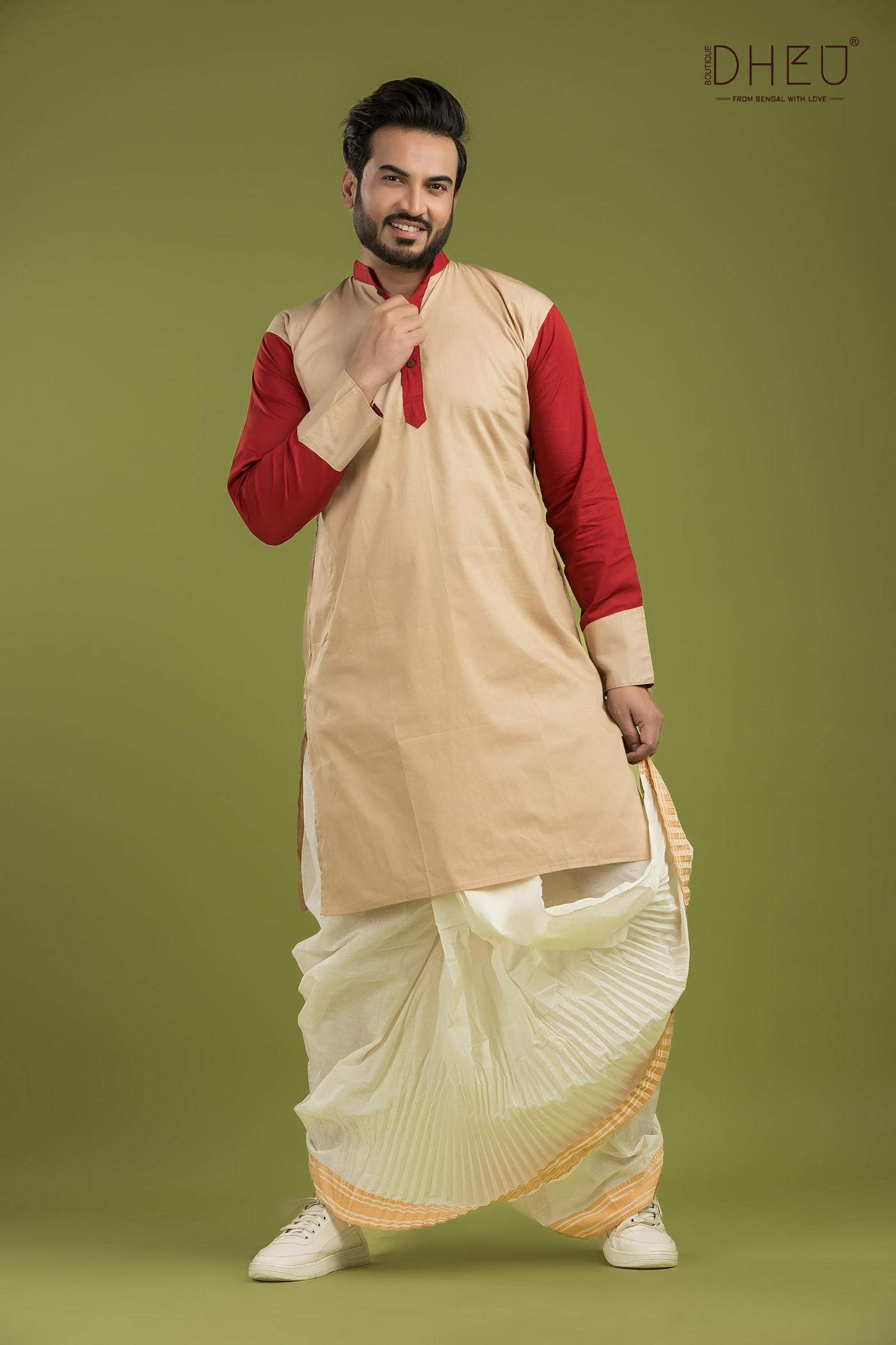 Casual Style Kurta-Dhoti Full Set