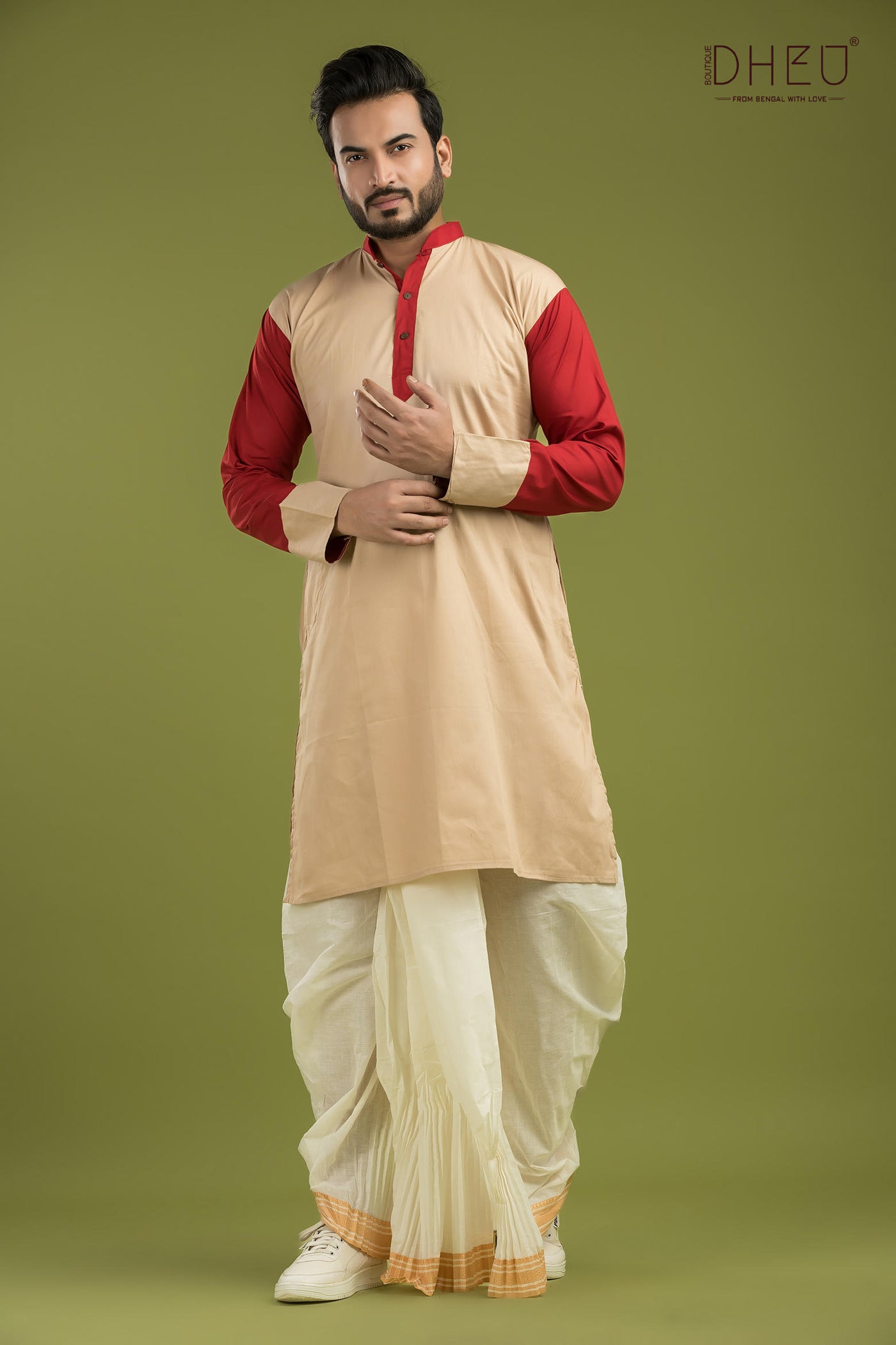 Casual Style Kurta-Dhoti Full Set