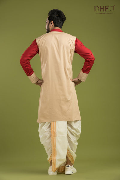 Casual Style Kurta-Dhoti Full Set