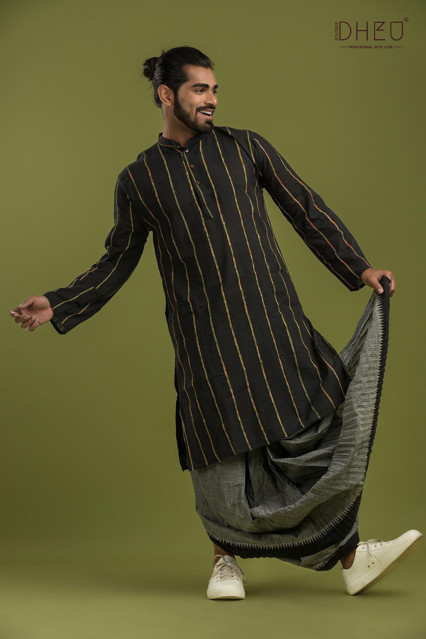 Casual Style Kurta-Dhoti Full Set