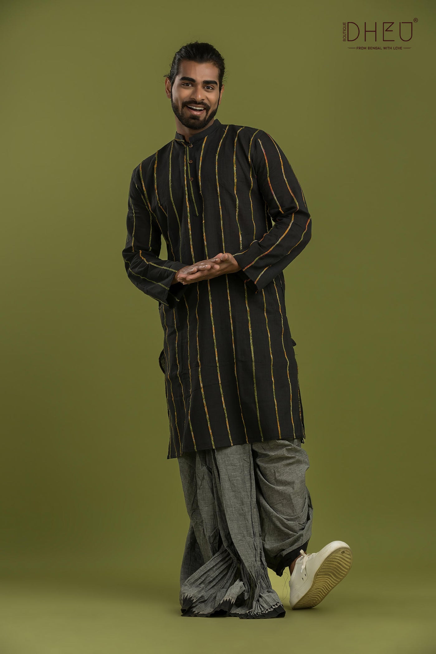 Casual Style Kurta-Dhoti Full Set