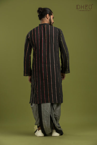 Casual Style Kurta-Dhoti Full Set