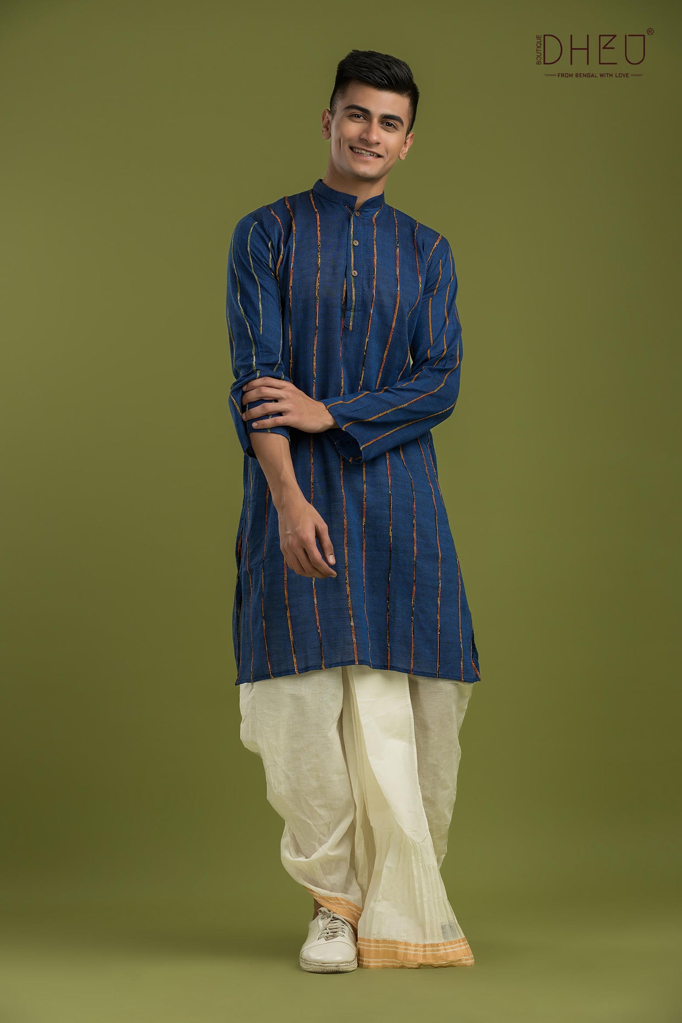 Casual Style Kurta-Dhoti Full Set