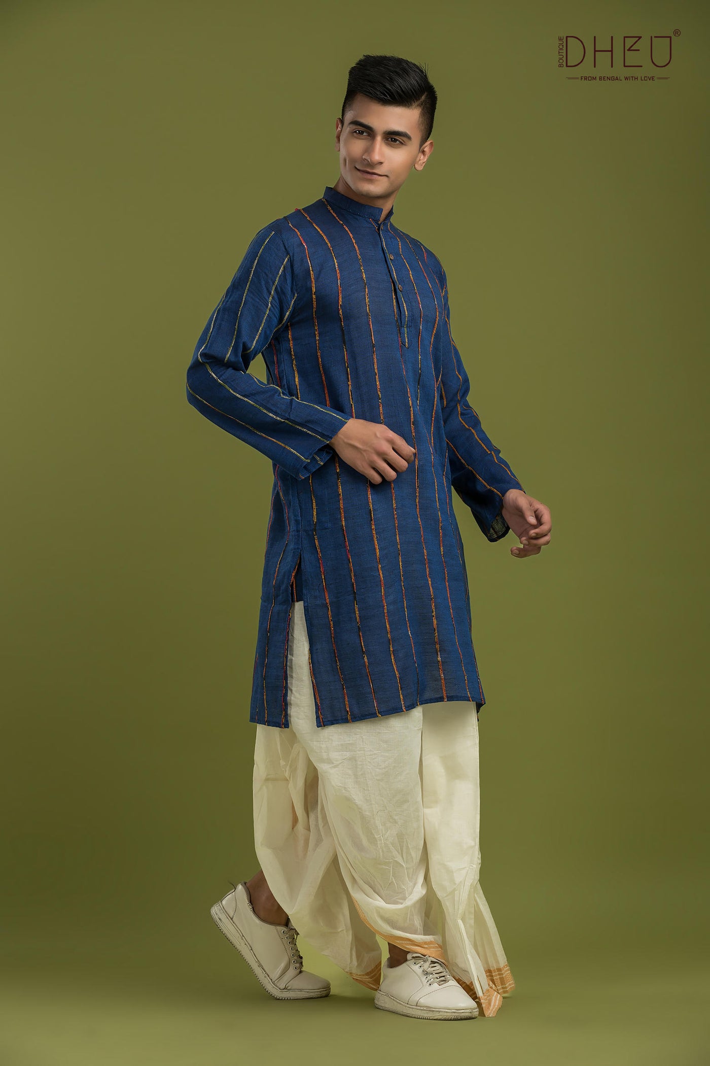 Casual Style Kurta-Dhoti Full Set