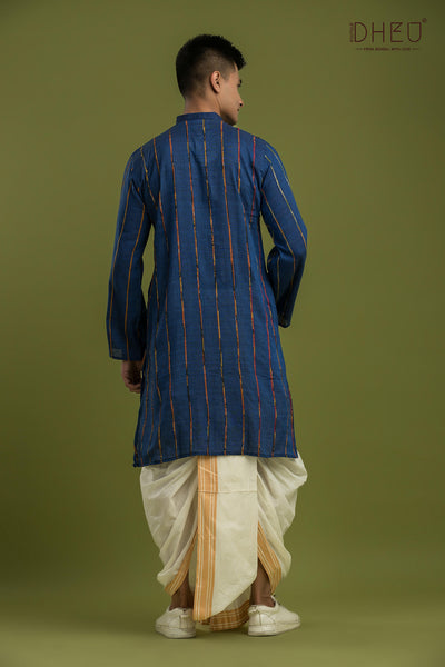 Casual Style Kurta-Dhoti Full Set