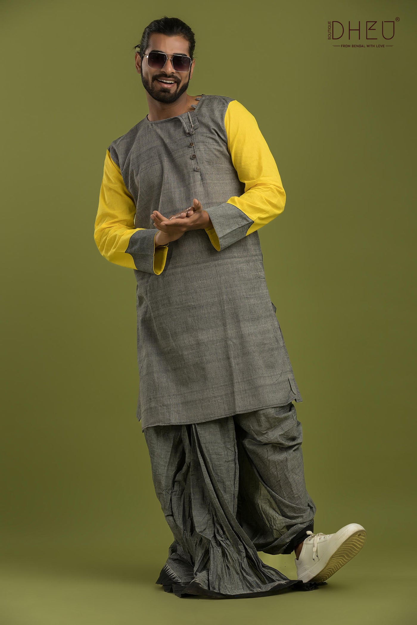 Casual Style Kurta-Dhoti Full Set