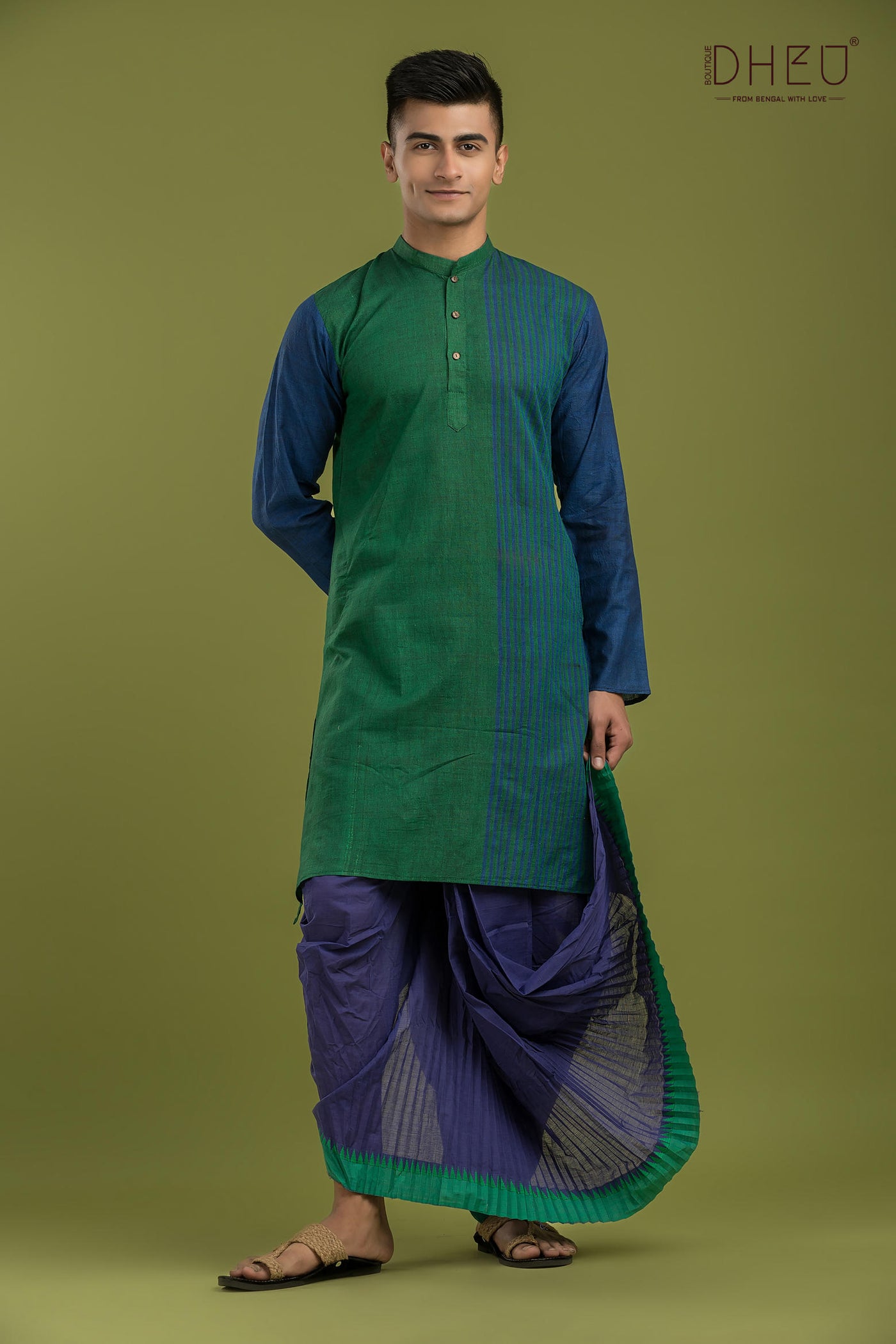 Casual Style Kurta-Dhoti Full Set