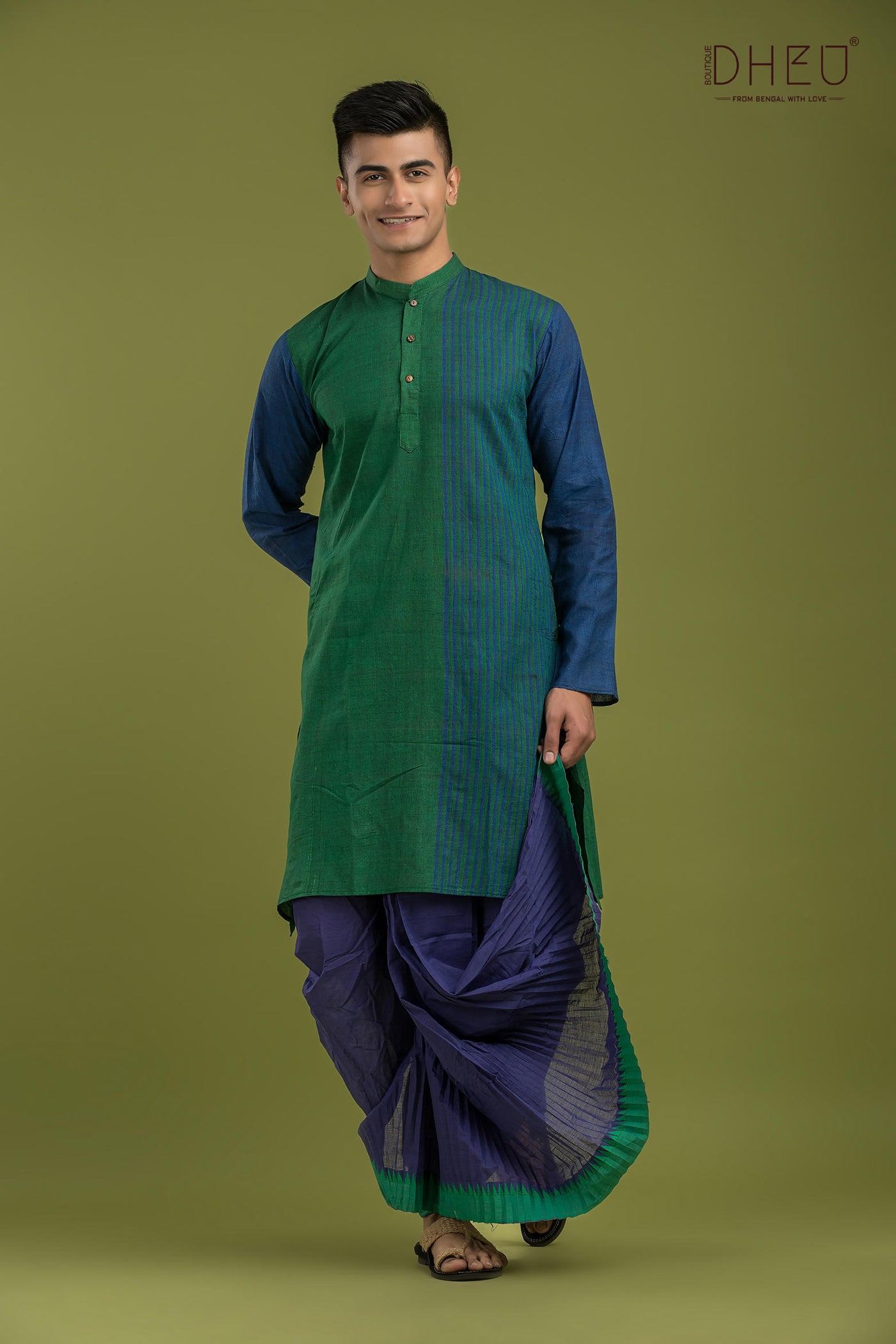 Casual Style Kurta-Dhoti Full Set