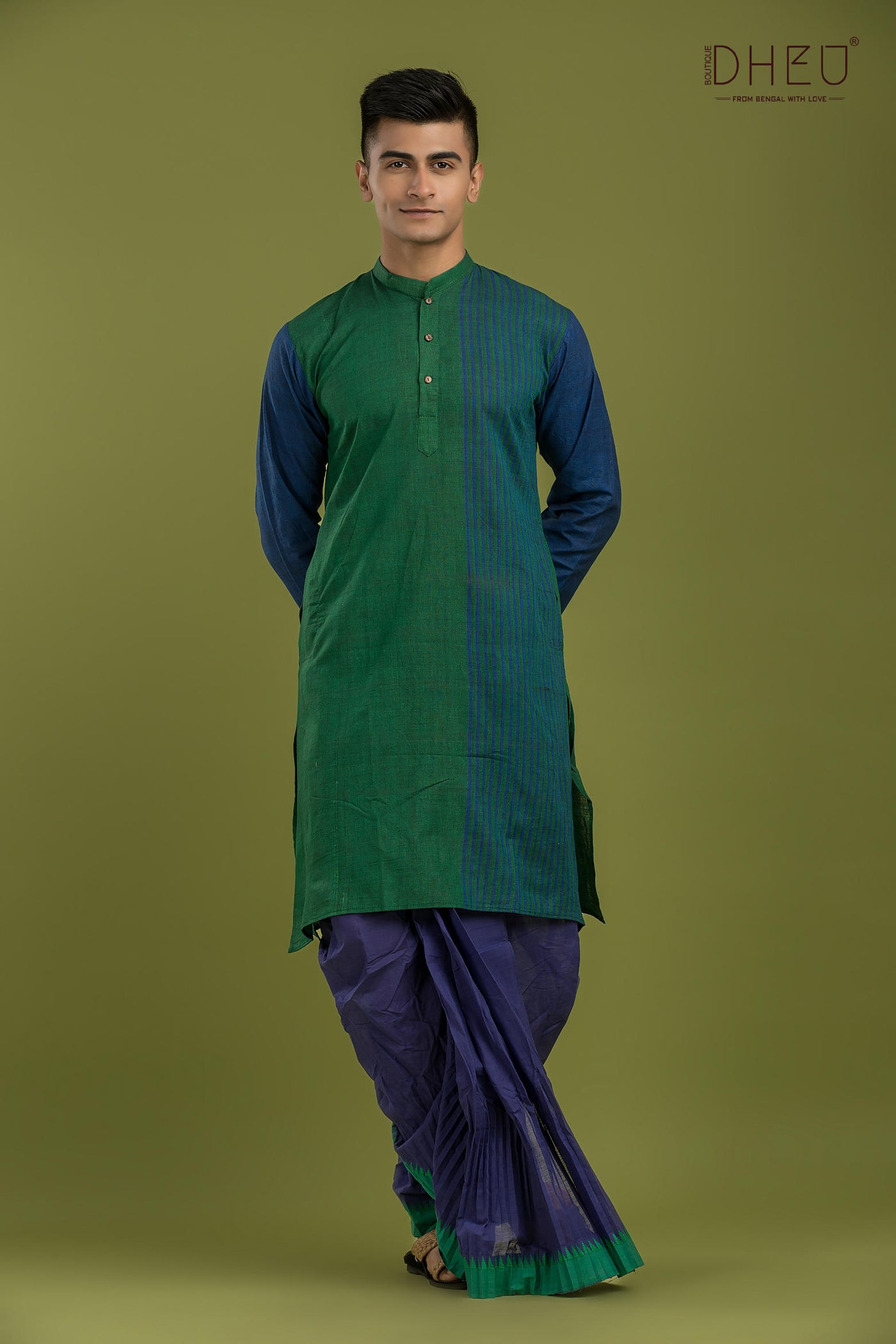 Casual Style Kurta-Dhoti Full Set