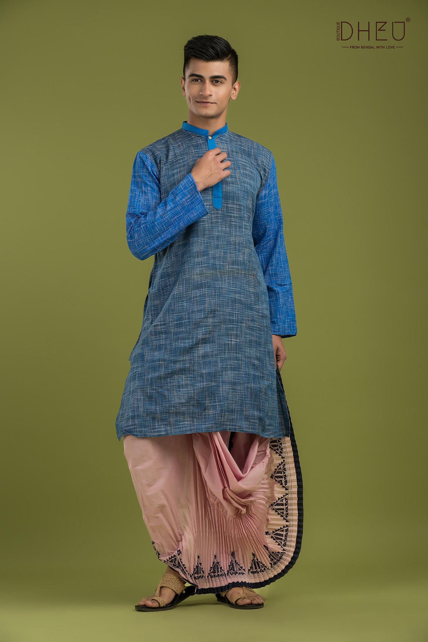 Exclusive Casual Style Kurta-Dhoti Full Set