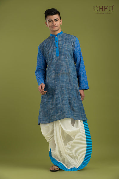 Casual Style Kurta-Dhoti Full Set