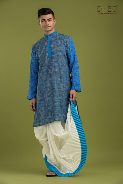 Casual Style Kurta-Dhoti Full Set