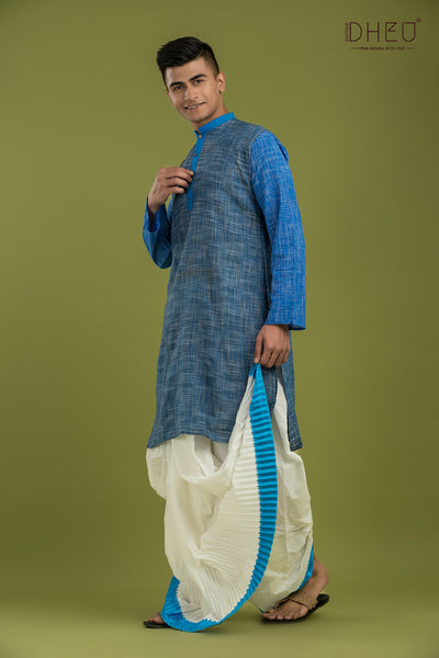 Casual Style Kurta-Dhoti Full Set