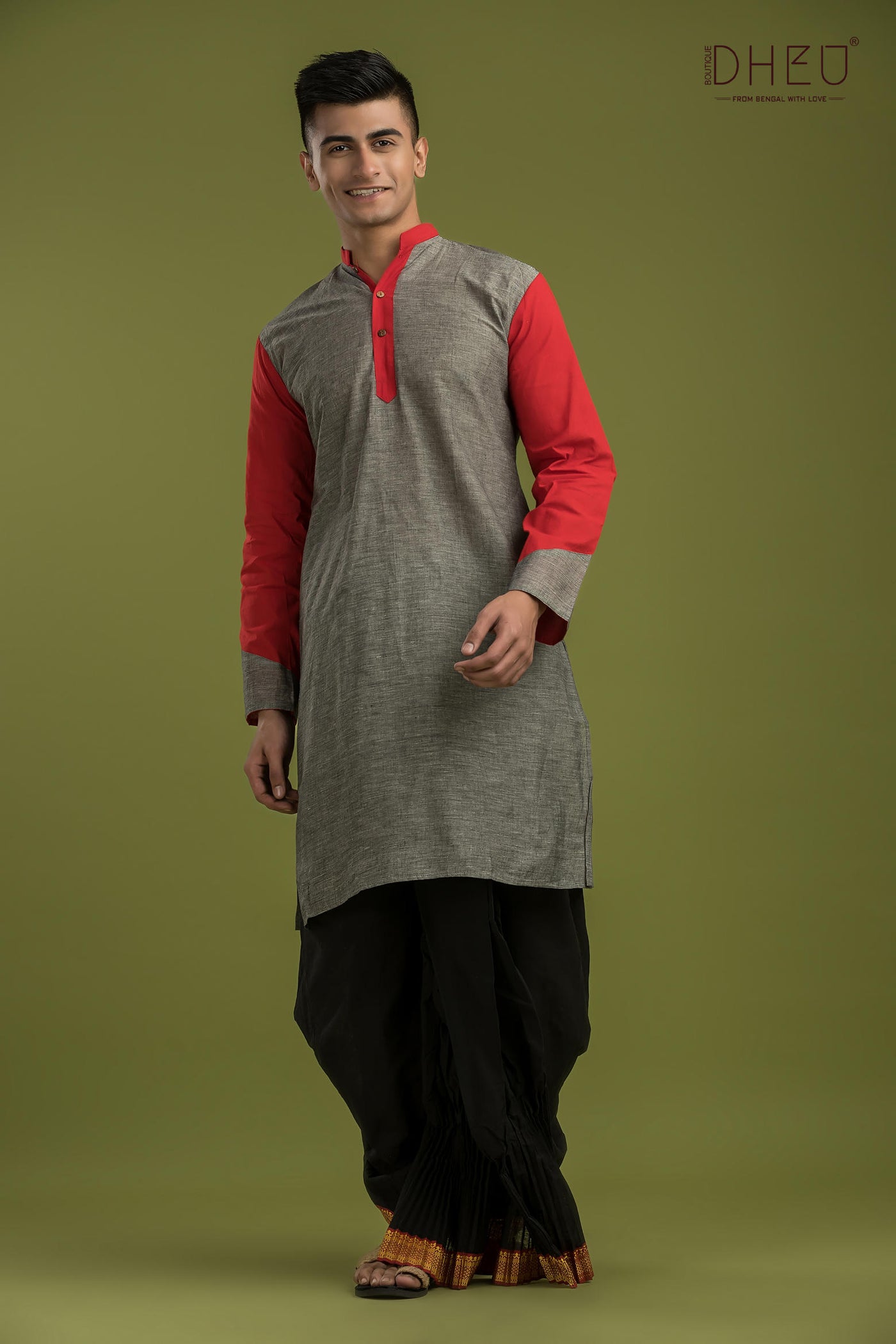 Casual Style Kurta-Dhoti Full Set