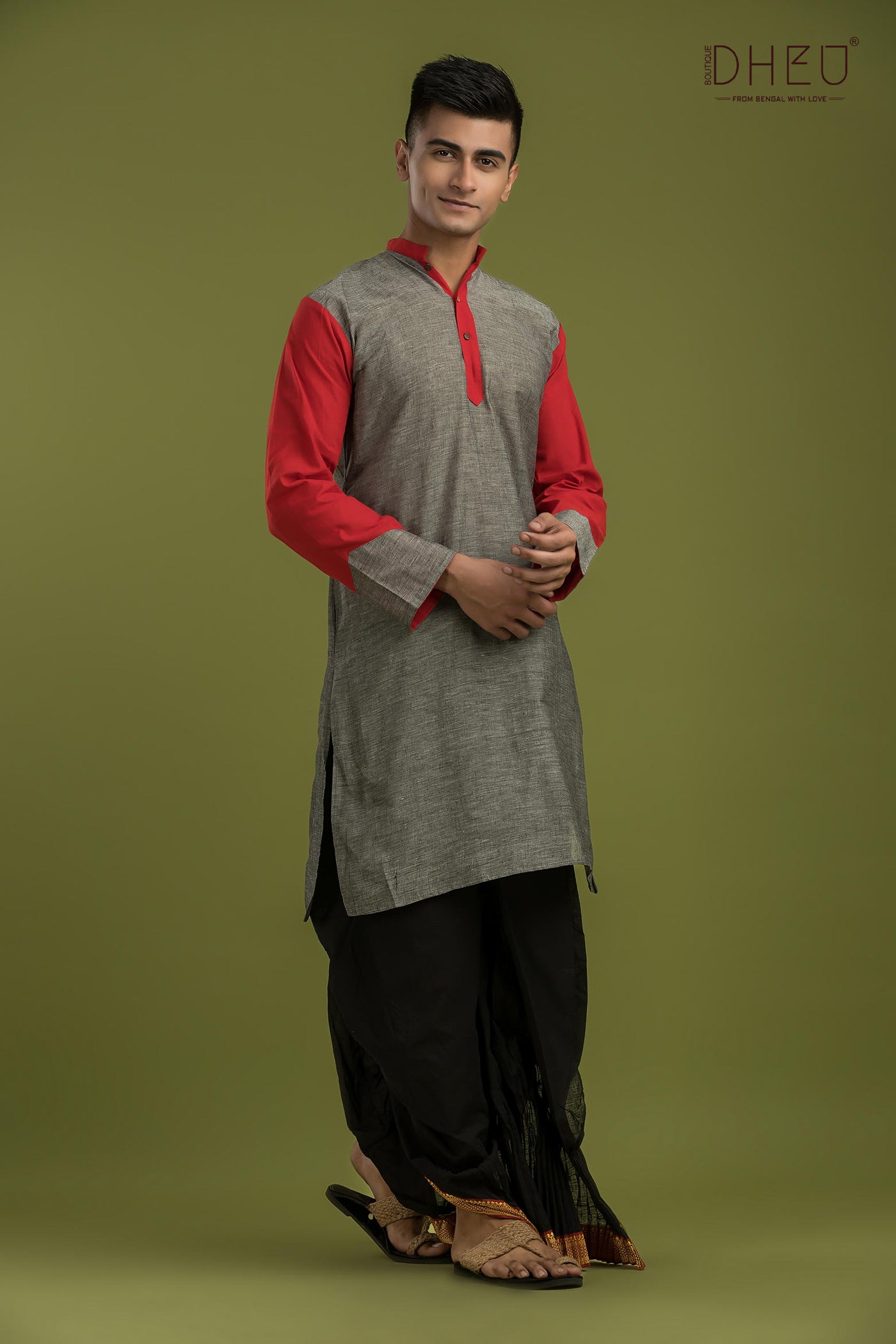 Casual Style Kurta-Dhoti Full Set