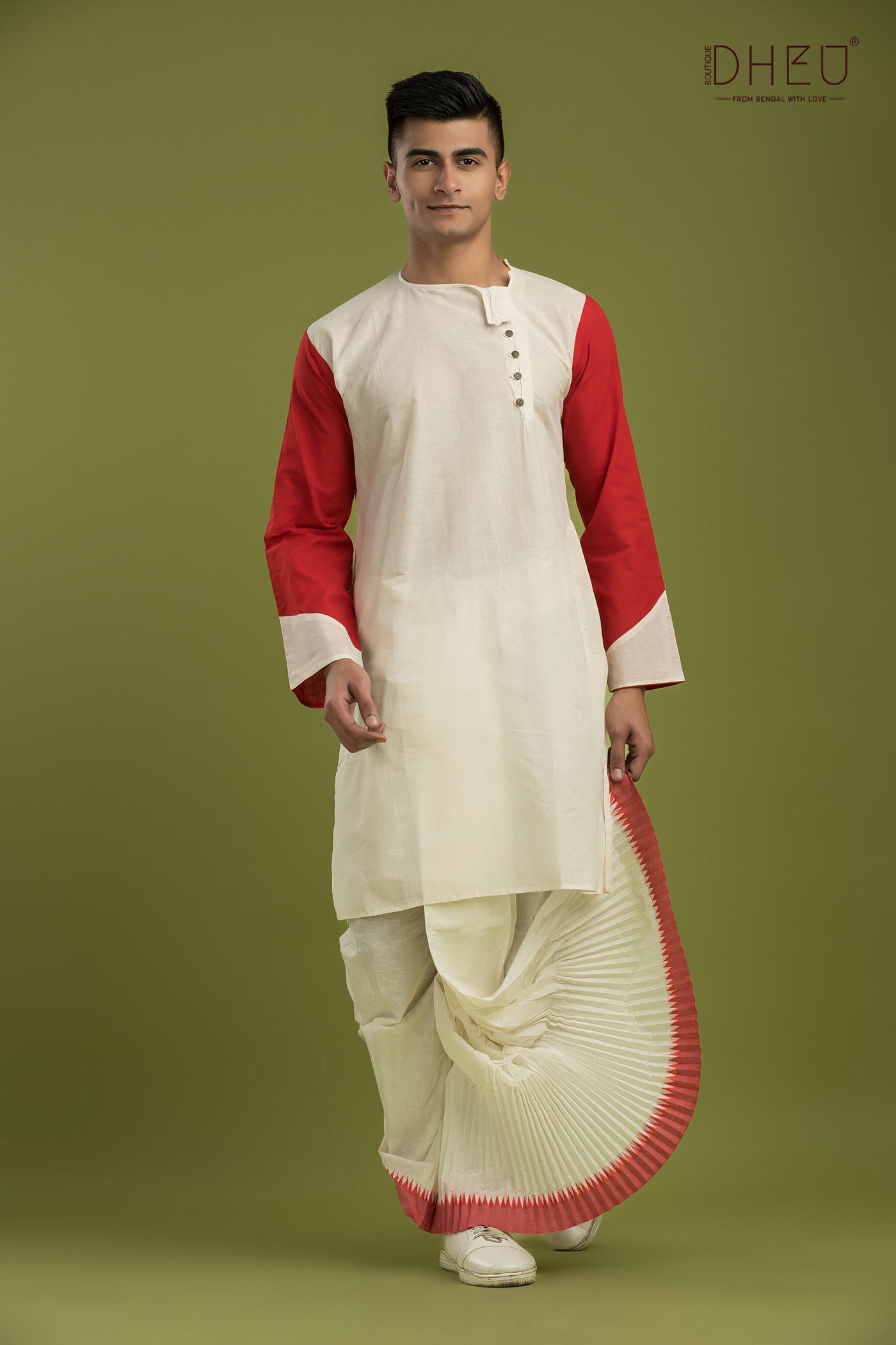 Casual Style Kurta-Dhoti Full Set