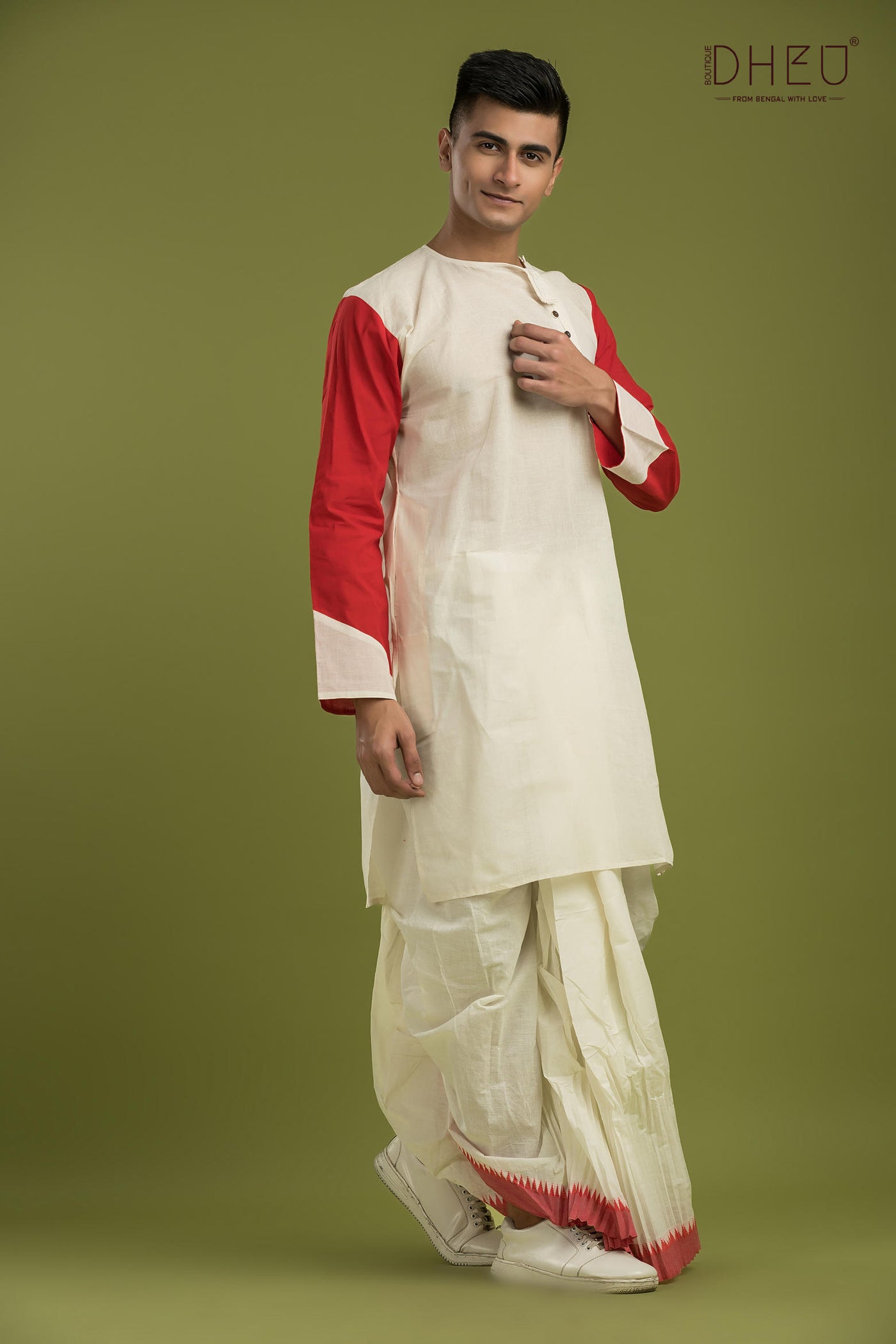 Casual Style Kurta-Dhoti Full Set