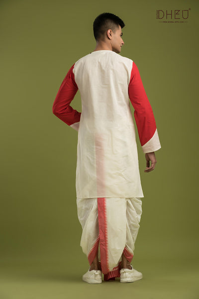 Casual Style Kurta-Dhoti Full Set