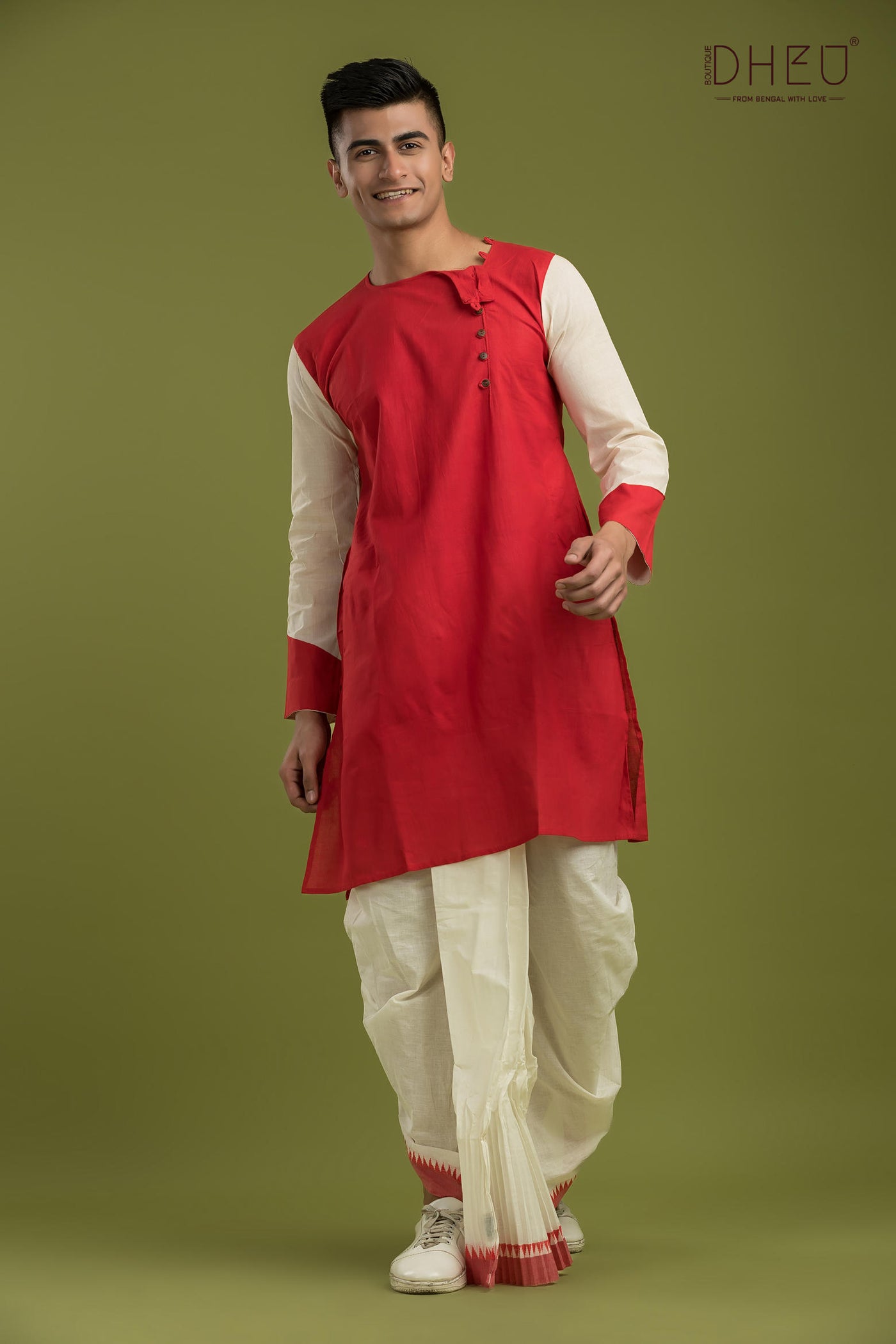 Casual Style Kurta-Dhoti Full Set